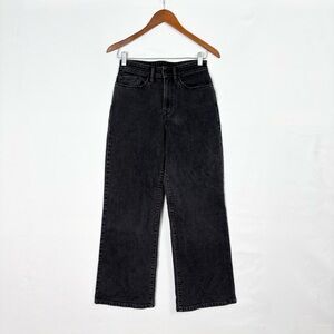 Porter Blue Wide Leg Jeans Carbon Size 24 High Waist Denim Womens